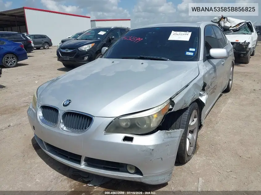 2005 BMW 525I VIN: WBANA53585B856825 Lot: 45632599