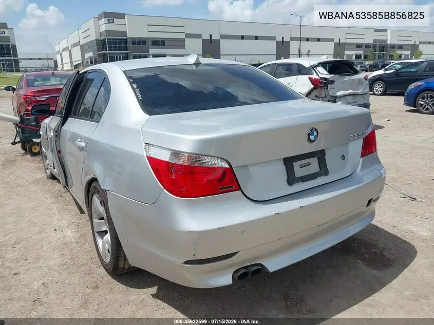 2005 BMW 525I VIN: WBANA53585B856825 Lot: 45632599