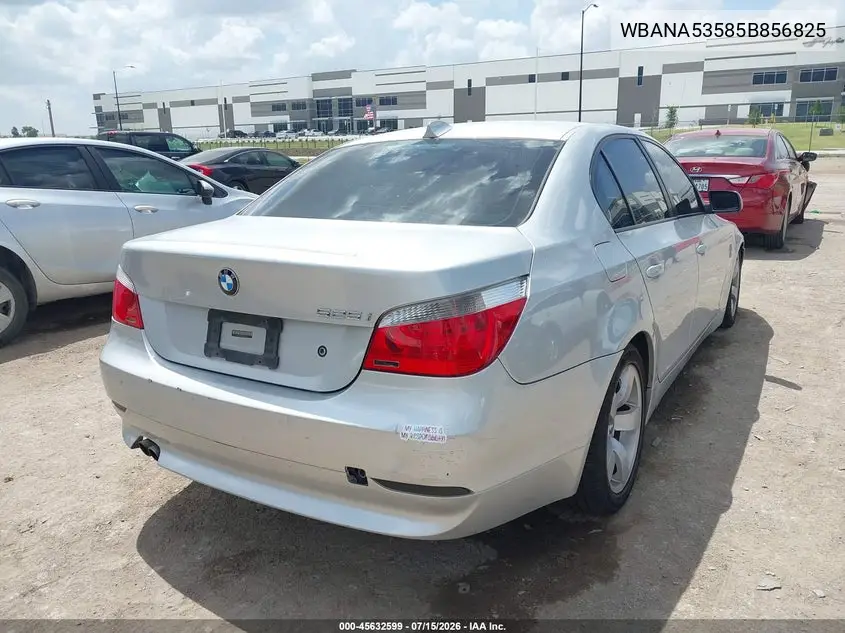 2005 BMW 525I VIN: WBANA53585B856825 Lot: 45632599
