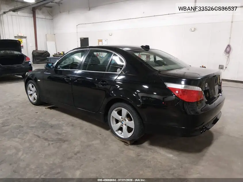 2006 BMW 525Xi VIN: WBANF33526CS36537 Lot: 45666684
