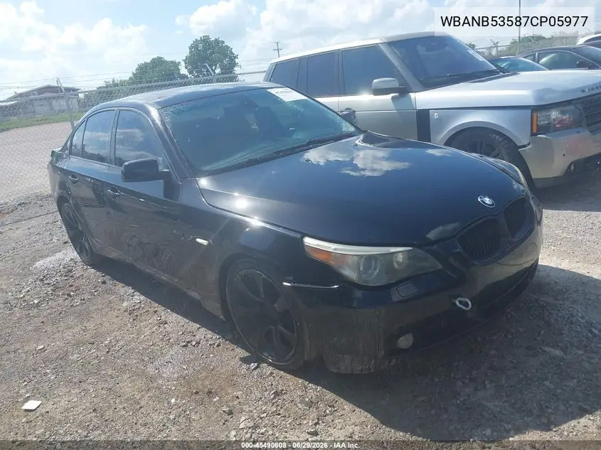 2007 BMW 550I VIN: WBANB53587CP05977 Lot: 45490608