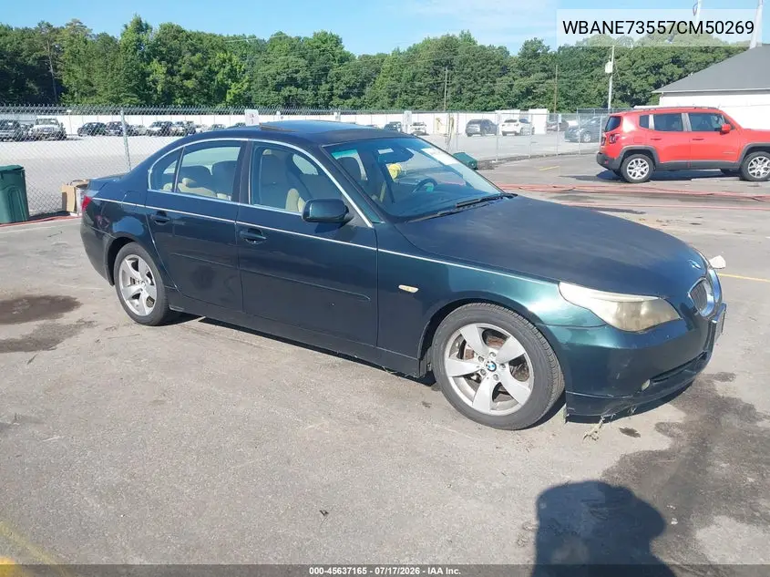 2007 BMW 530I VIN: WBANE73557CM50269 Lot: 45637165