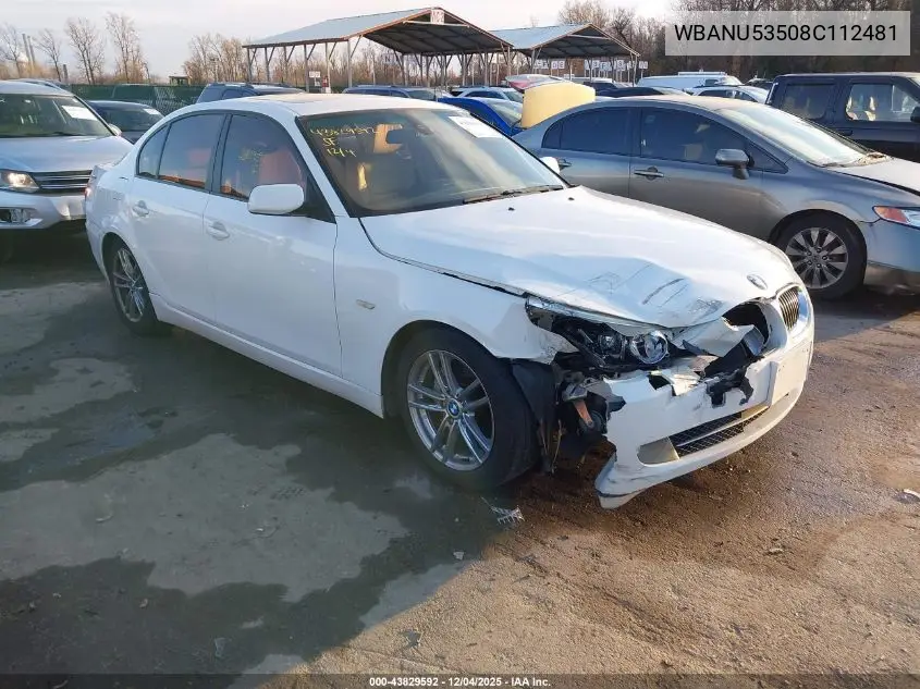 WBANU53508C112481 2008 BMW 528I