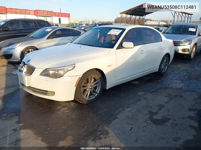 WBANU53508C112481 2008 BMW 528I
