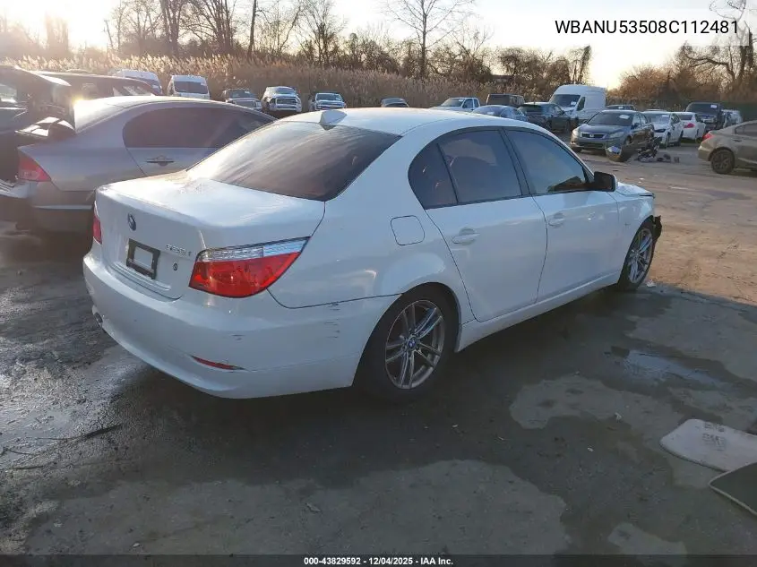 WBANU53508C112481 2008 BMW 528I
