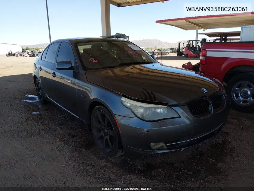 2008 BMW 535Xi VIN: WBANV93588CZ63061 Lot: 45190910