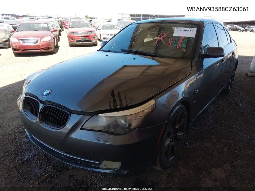 2008 BMW 535Xi VIN: WBANV93588CZ63061 Lot: 45190910