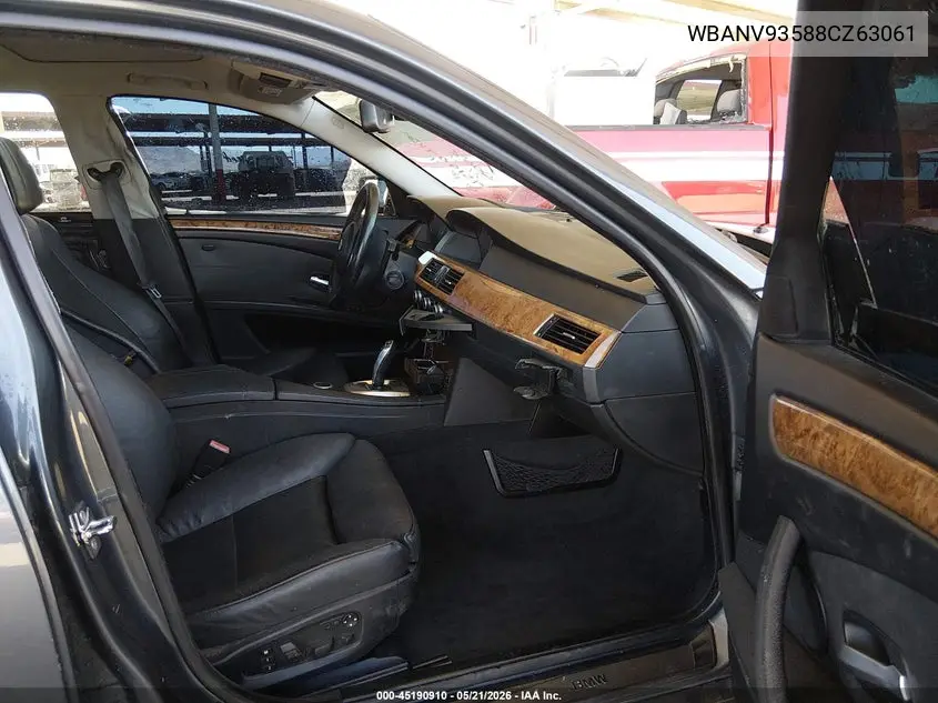 2008 BMW 535Xi VIN: WBANV93588CZ63061 Lot: 45190910