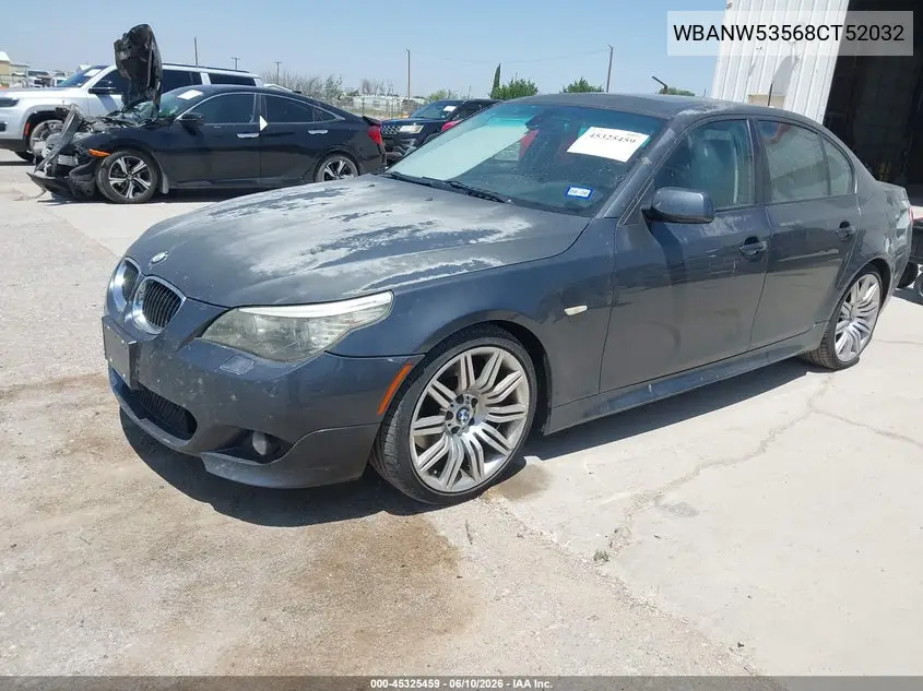 2008 BMW 550I VIN: WBANW53568CT52032 Lot: 45325459