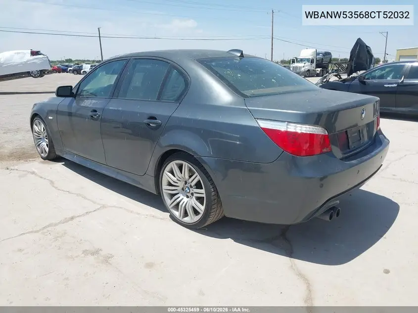 2008 BMW 550I VIN: WBANW53568CT52032 Lot: 45325459