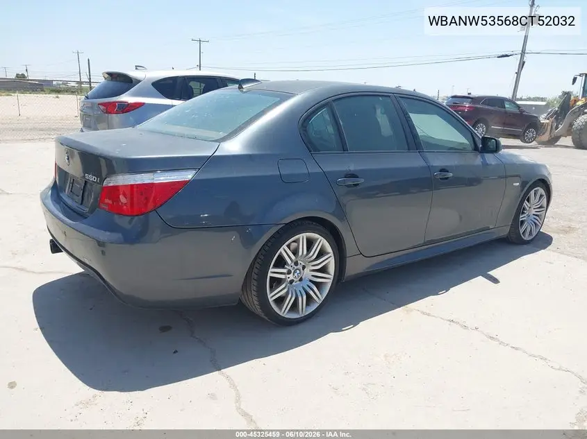 2008 BMW 550I VIN: WBANW53568CT52032 Lot: 45325459