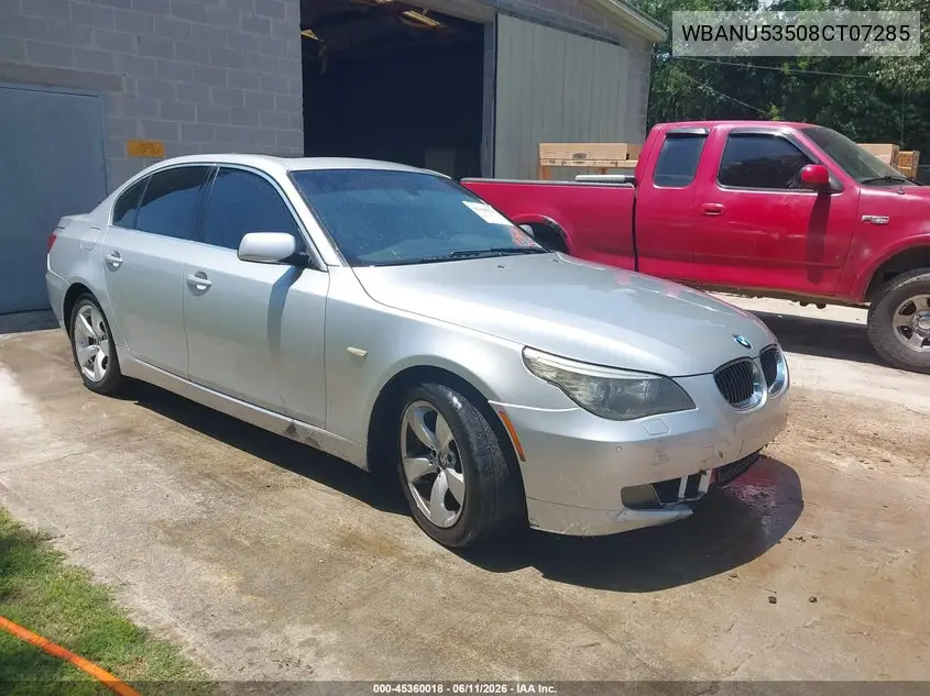 2008 BMW 528I VIN: WBANU53508CT07285 Lot: 45360018