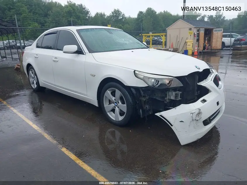 2008 BMW 528Xi VIN: WBANV13548C150463 Lot: 45576553