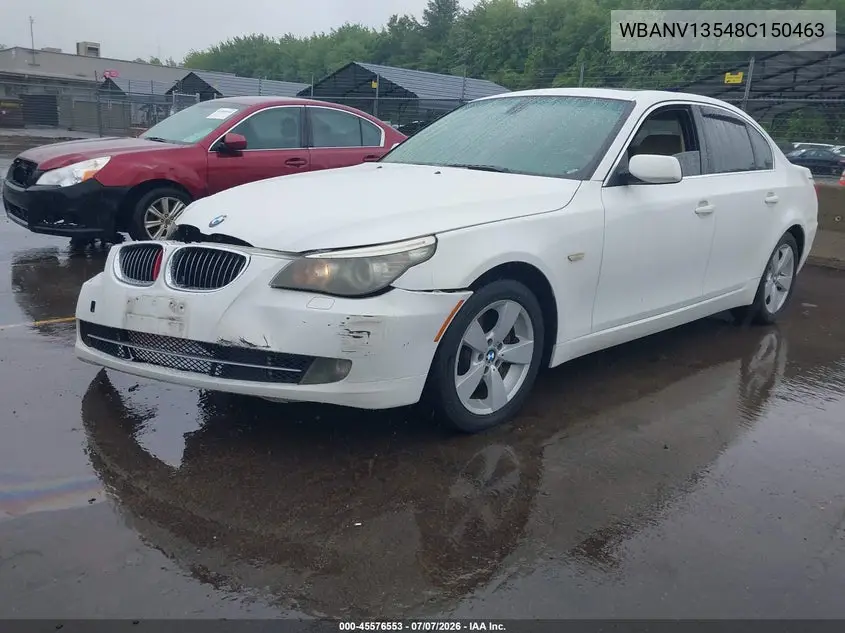 2008 BMW 528Xi VIN: WBANV13548C150463 Lot: 45576553