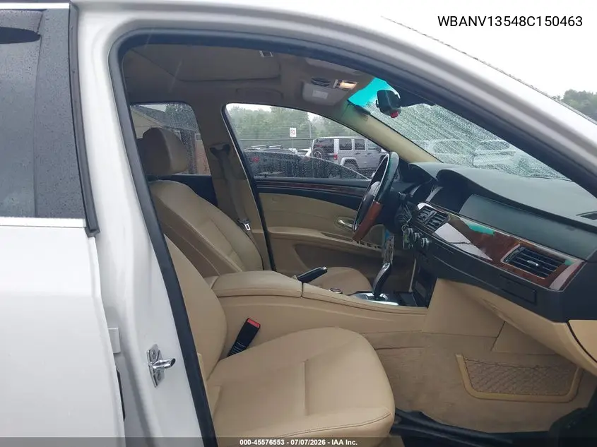 2008 BMW 528Xi VIN: WBANV13548C150463 Lot: 45576553