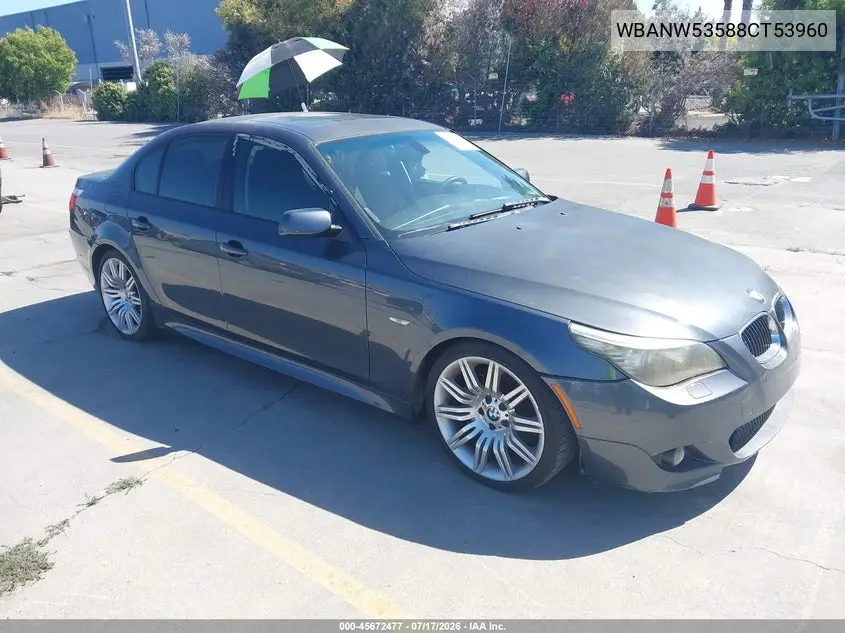 2008 BMW 550I VIN: WBANW53588CT53960 Lot: 45672477