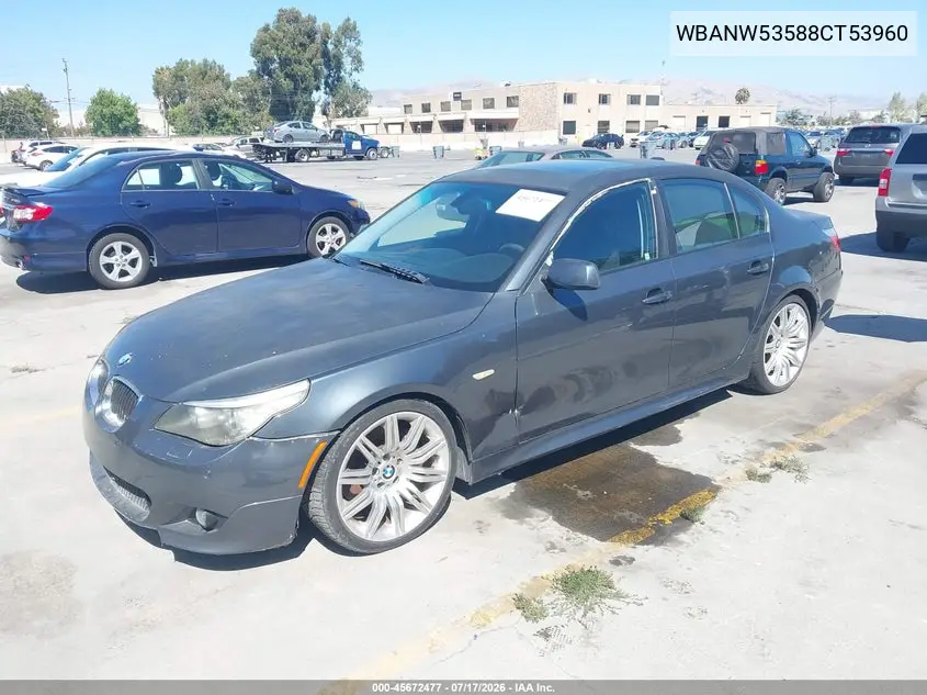 2008 BMW 550I VIN: WBANW53588CT53960 Lot: 45672477