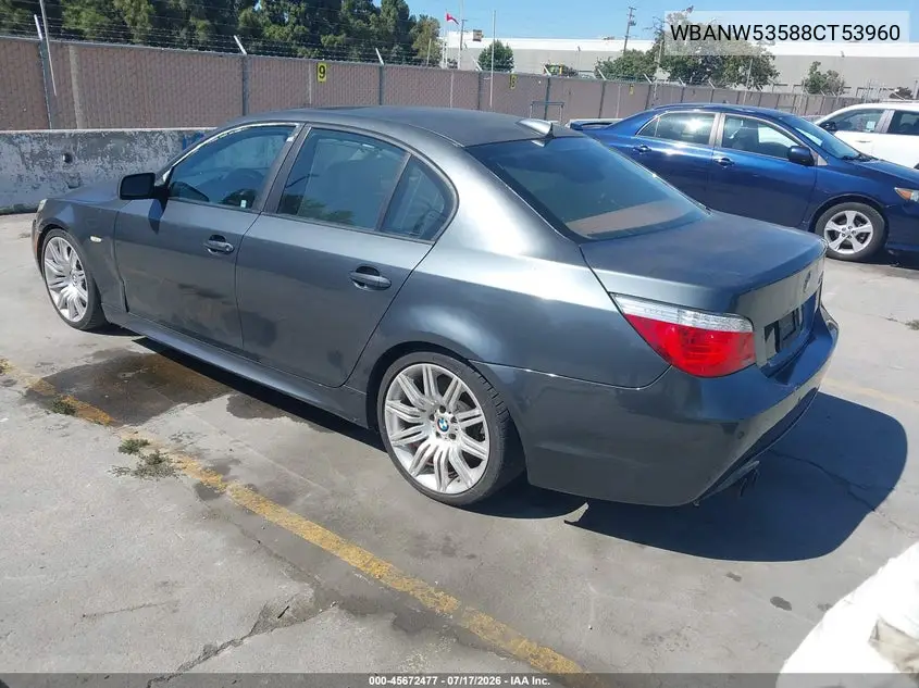2008 BMW 550I VIN: WBANW53588CT53960 Lot: 45672477