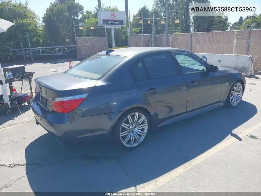 2008 BMW 550I VIN: WBANW53588CT53960 Lot: 45672477