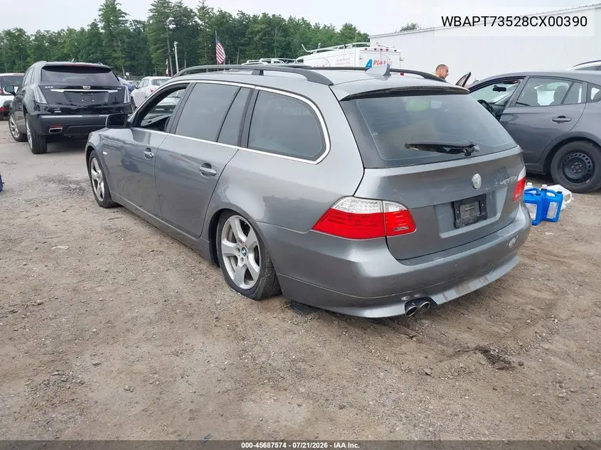 2008 BMW 535Xi VIN: WBAPT73528CX00390 Lot: 45687574