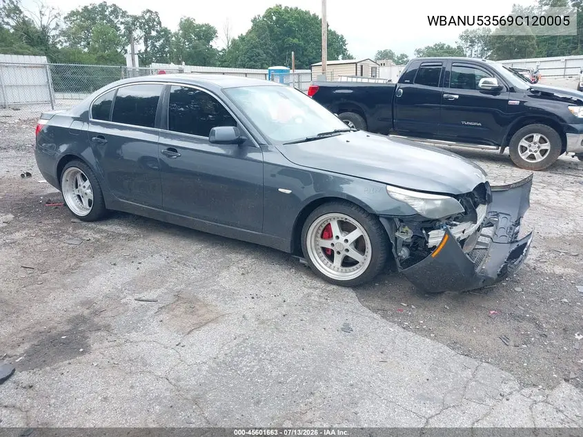 2009 BMW 528I VIN: WBANU53569C120005 Lot: 45601663