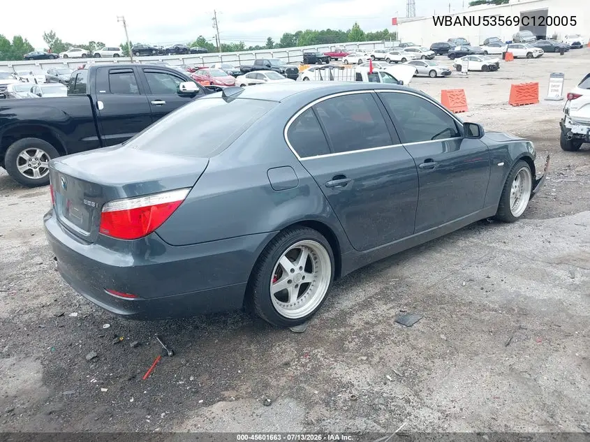 2009 BMW 528I VIN: WBANU53569C120005 Lot: 45601663