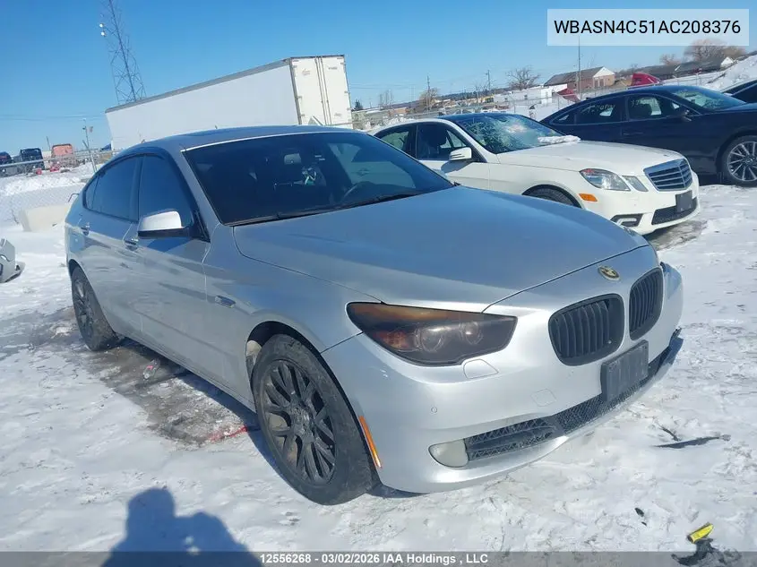 2010 BMW 550 Gt VIN: WBASN4C51AC208376 Lot: 12556268x