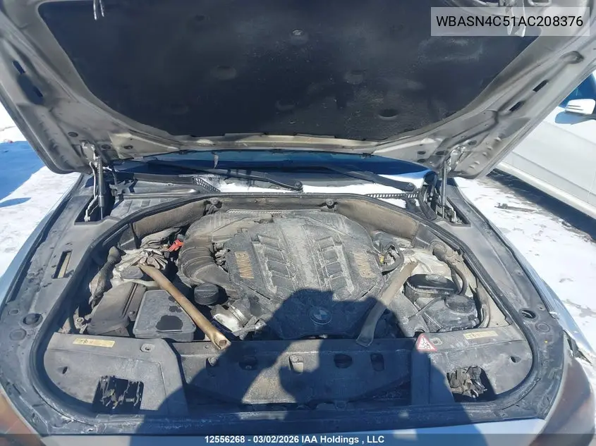 2010 BMW 550 Gt VIN: WBASN4C51AC208376 Lot: 12556268x