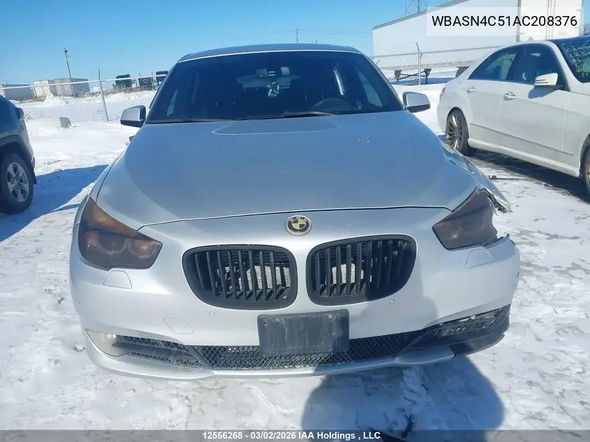 2010 BMW 550 Gt VIN: WBASN4C51AC208376 Lot: 12556268x