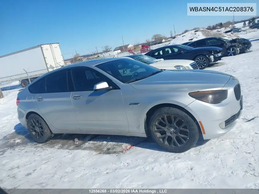 2010 BMW 550 Gt VIN: WBASN4C51AC208376 Lot: 12556268x