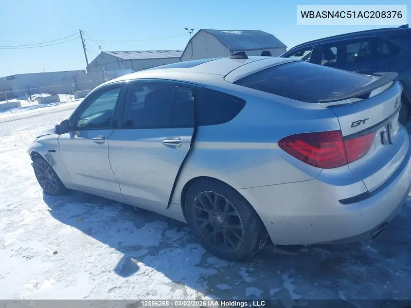 2010 BMW 550 Gt VIN: WBASN4C51AC208376 Lot: 12556268x