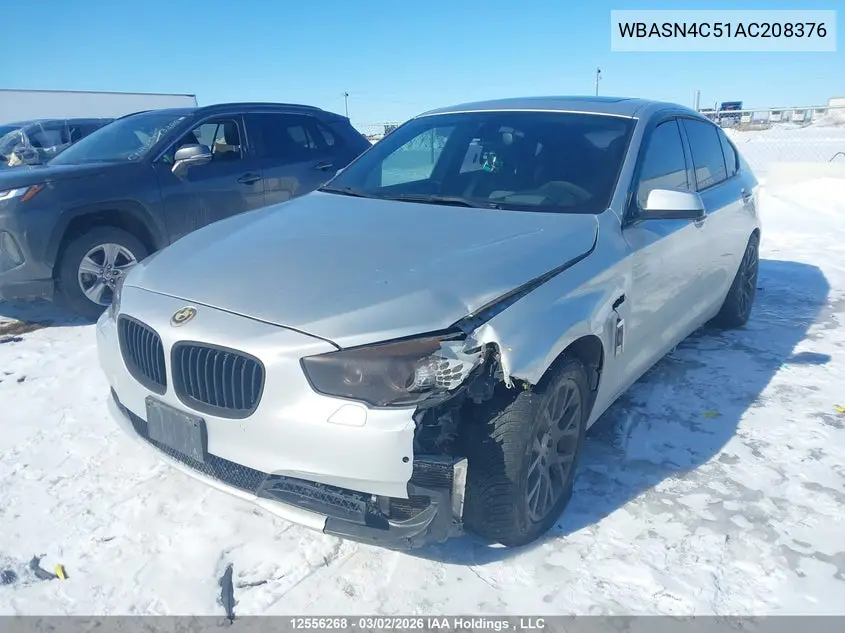 2010 BMW 550 Gt VIN: WBASN4C51AC208376 Lot: 12556268x