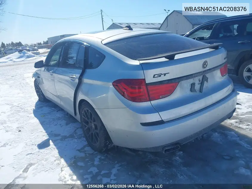 2010 BMW 550 Gt VIN: WBASN4C51AC208376 Lot: 12556268x
