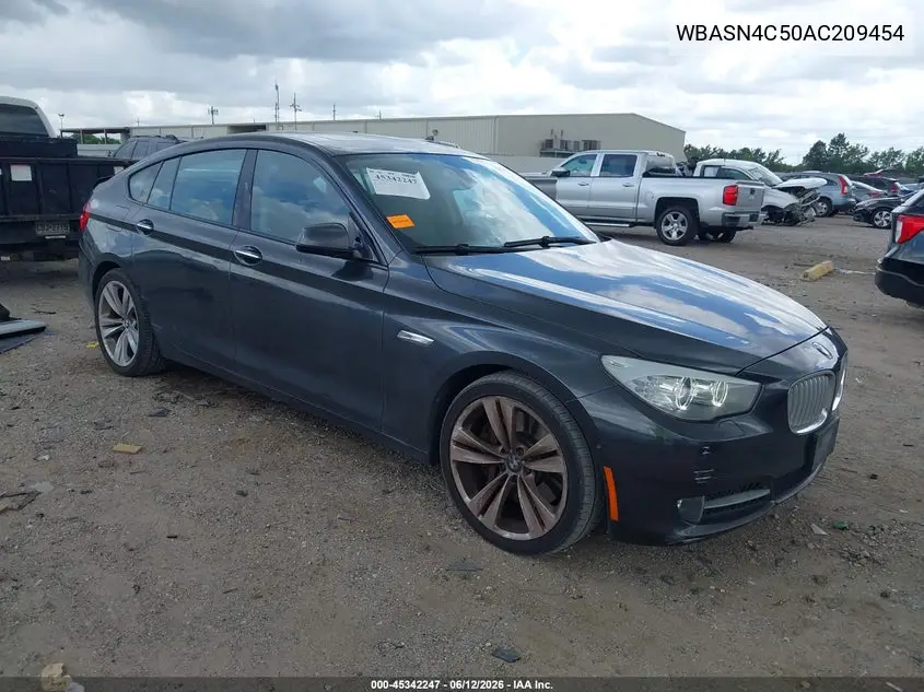 2010 BMW 550I Gran Turismo VIN: WBASN4C50AC209454 Lot: 45342247