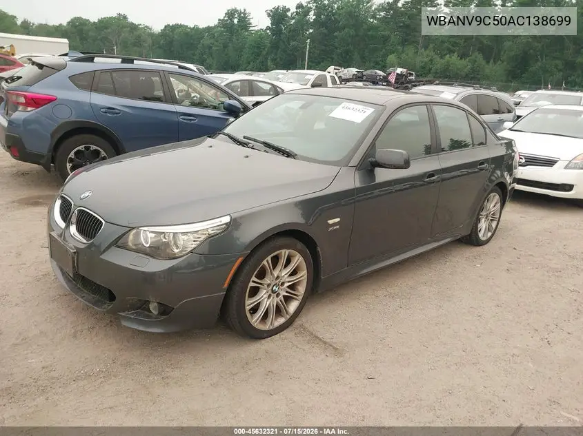 2010 BMW 535I xDrive VIN: WBANV9C50AC138699 Lot: 45632321