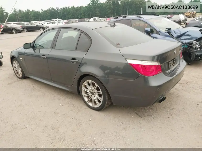 2010 BMW 535I xDrive VIN: WBANV9C50AC138699 Lot: 45632321