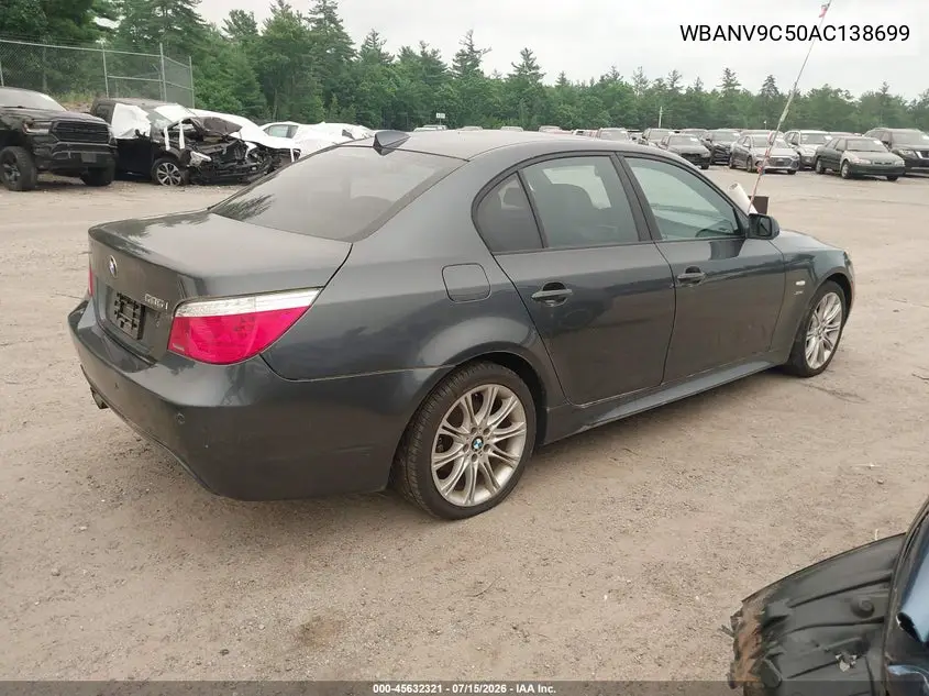 2010 BMW 535I xDrive VIN: WBANV9C50AC138699 Lot: 45632321