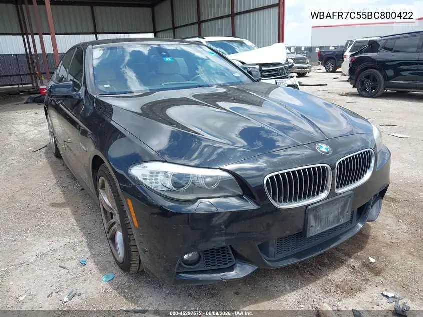 2011 BMW 535I VIN: WBAFR7C55BC800422 Lot: 45297572