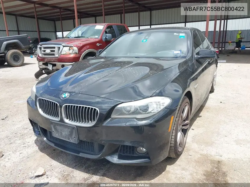 2011 BMW 535I VIN: WBAFR7C55BC800422 Lot: 45297572