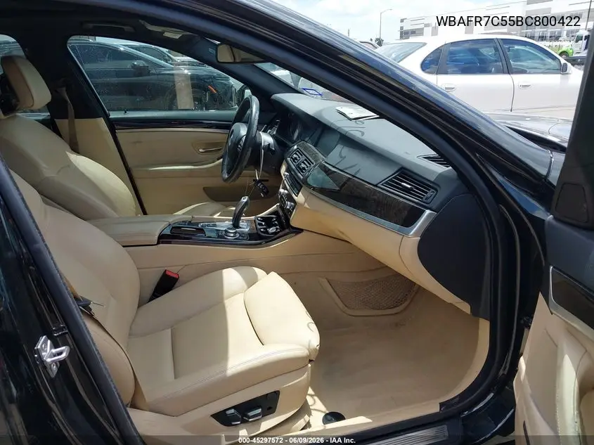 2011 BMW 535I VIN: WBAFR7C55BC800422 Lot: 45297572