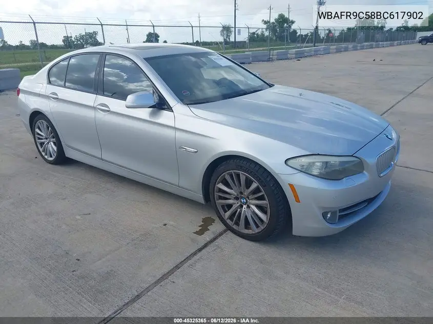2011 BMW 550I VIN: WBAFR9C58BC617902 Lot: 45325365