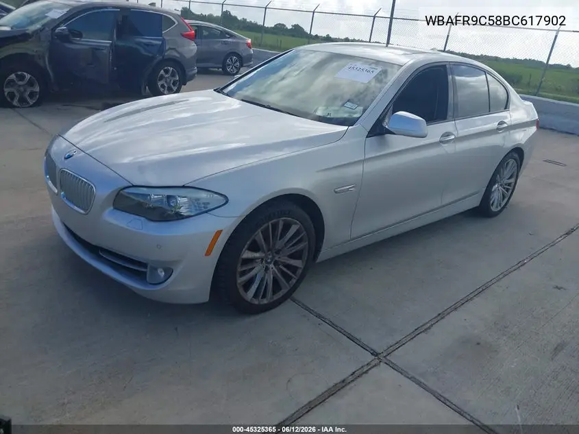 2011 BMW 550I VIN: WBAFR9C58BC617902 Lot: 45325365