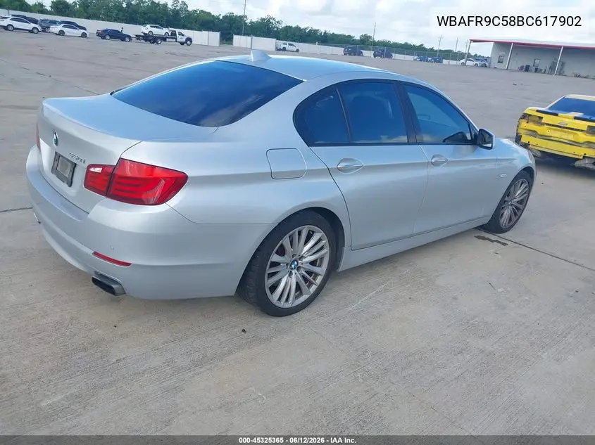 2011 BMW 550I VIN: WBAFR9C58BC617902 Lot: 45325365