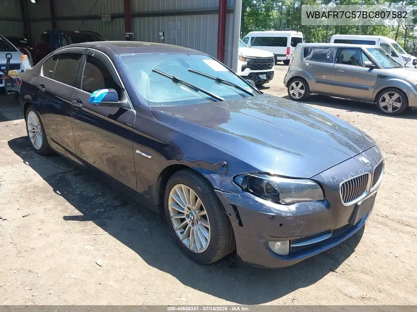 2011 BMW 535I VIN: WBAFR7C57BC807582 Lot: 45606341