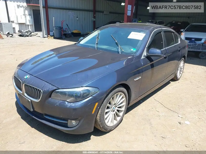 2011 BMW 535I VIN: WBAFR7C57BC807582 Lot: 45606341