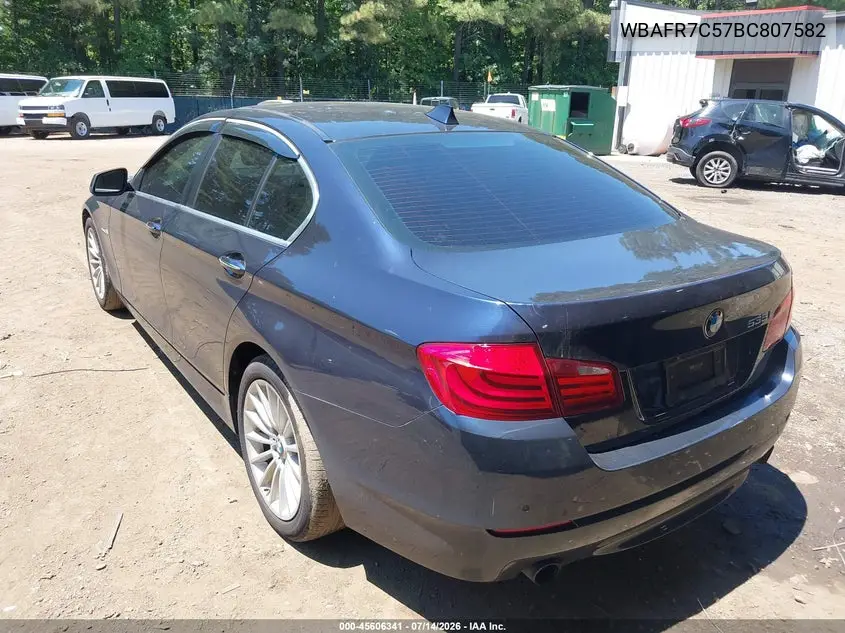 2011 BMW 535I VIN: WBAFR7C57BC807582 Lot: 45606341