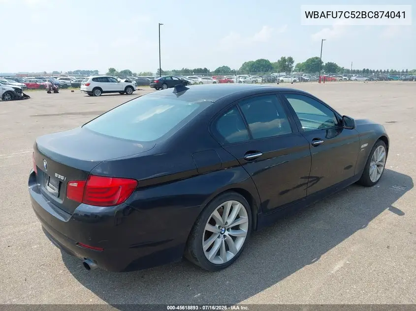 2011 BMW 535I xDrive VIN: WBAFU7C52BC874041 Lot: 45618893