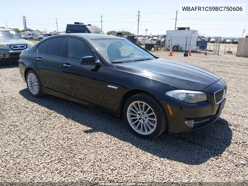 2011 BMW 528I VIN: WBAFR1C59BC750606 Lot: 45641629
