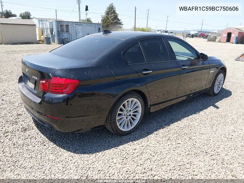 2011 BMW 528I VIN: WBAFR1C59BC750606 Lot: 45641629