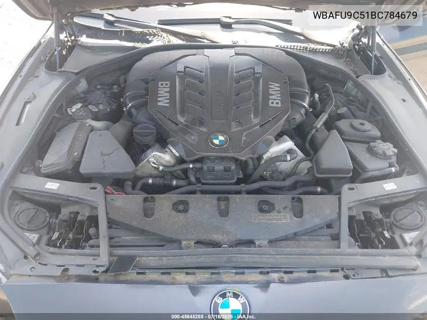 2011 BMW 550I xDrive VIN: WBAFU9C51BC784679 Lot: 45645285